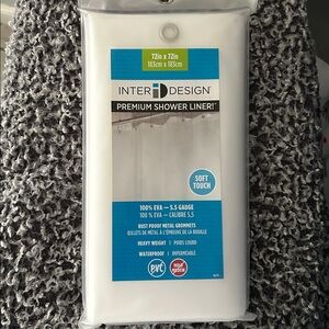 InterDesign White Premium Shower Liner